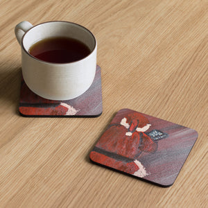 TL Santa Cork-back coaster