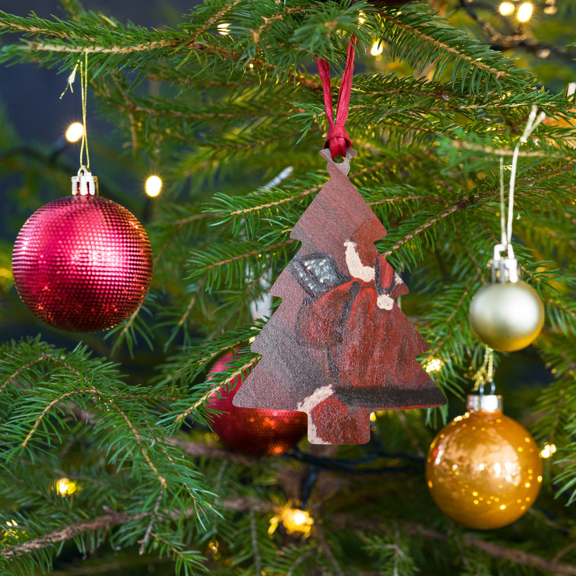 TL Santa Wooden ornaments